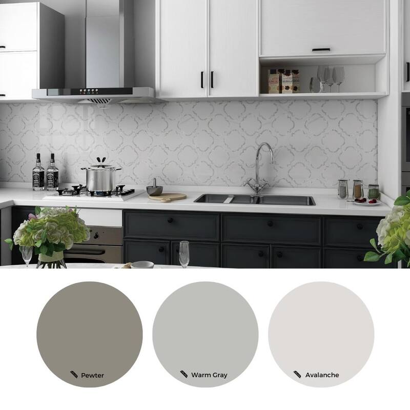 The Tile Life Delphi Pearl 12x12 Glass Backsplash Wall Tile