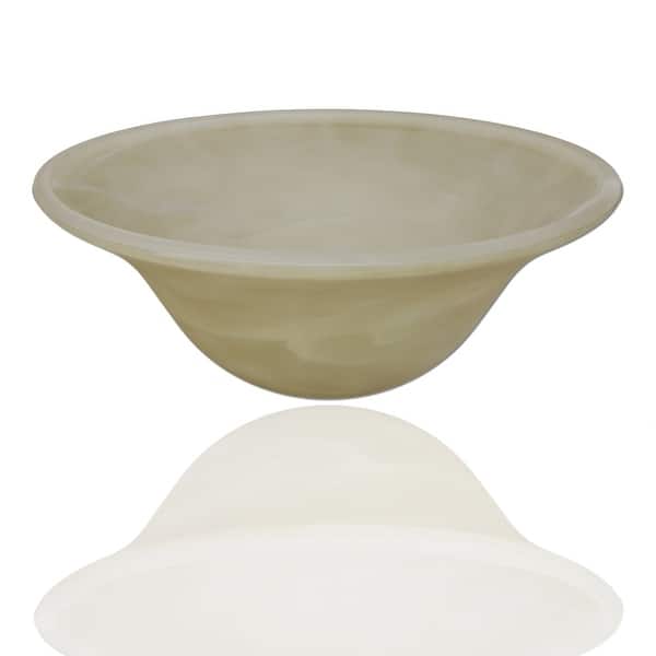 Marbleized Alabaster Glass Shade Replacement for Floor Lamp (Amber