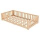 preview thumbnail 52 of 79, Modern Floor Bed with Safety Guardrails and Door, Suitable for Kids