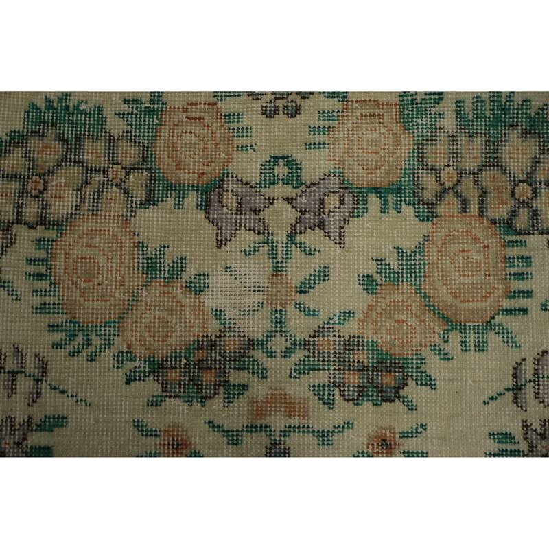 Hand Knotted Oriental 100% Wool Carpet Transitional Floral Beige & Ivories Anatolian Area Rug - 6' 7'' X 3' 10''