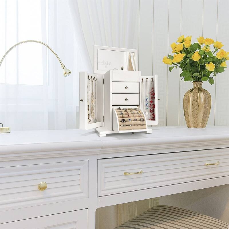 Jewelry Box for Women - 6.3"D x 10.4"W x 12.6"H