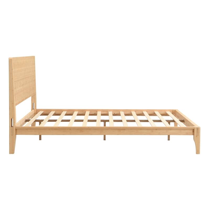 Mid-Century Modern Wood Platform Bed Frame