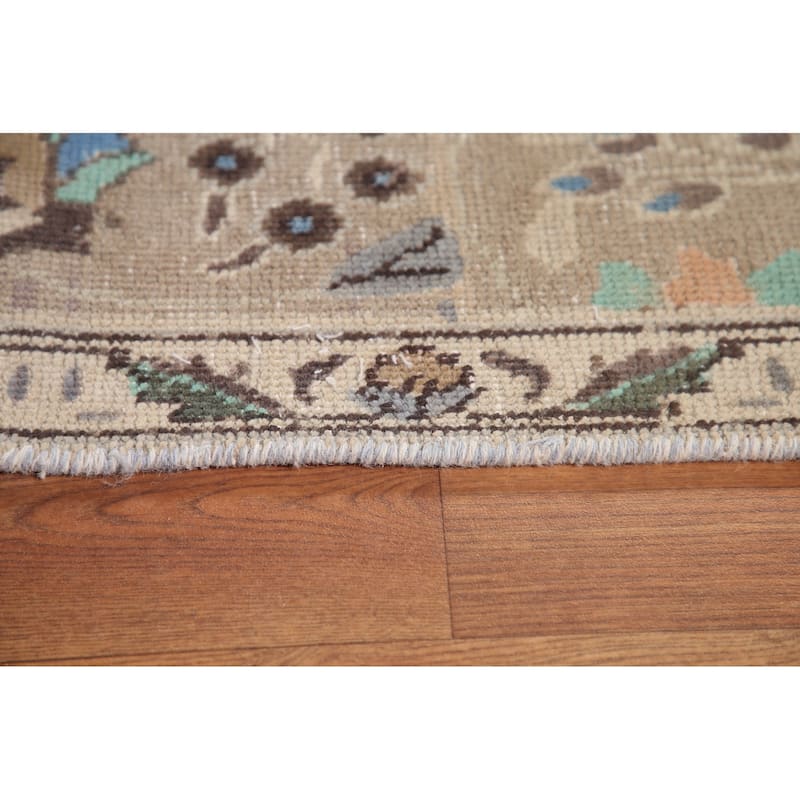 Traditional Tabriz Persian Vintage Area Rug Hand-knotted Wool Carpet - 6'6" x 9'8"