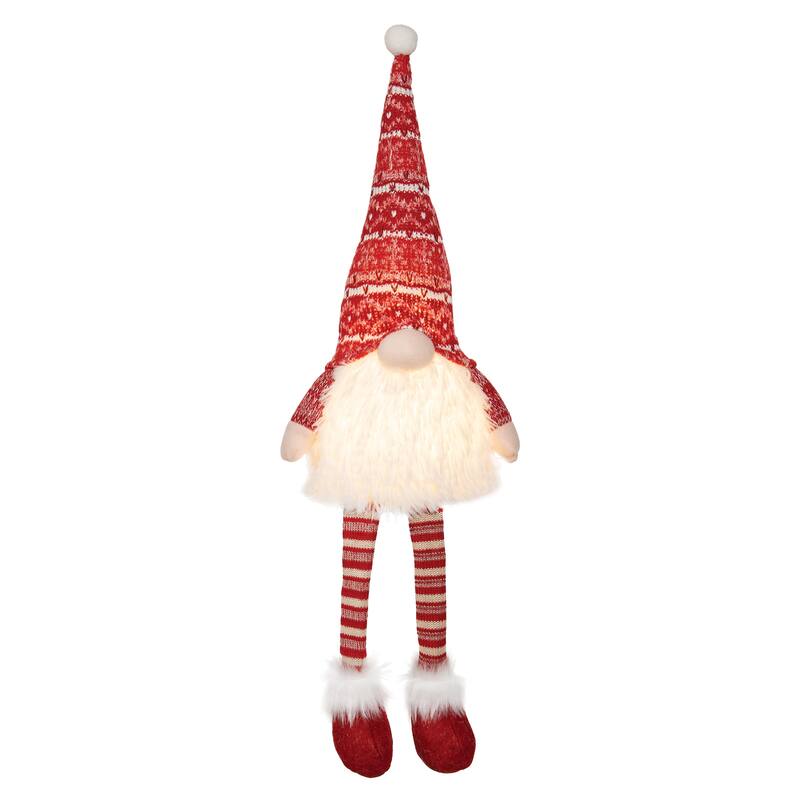 Dangle Leg Red Gnome w/LED