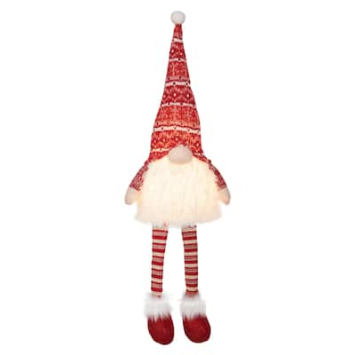 Dangle Leg Red Gnome w/LED