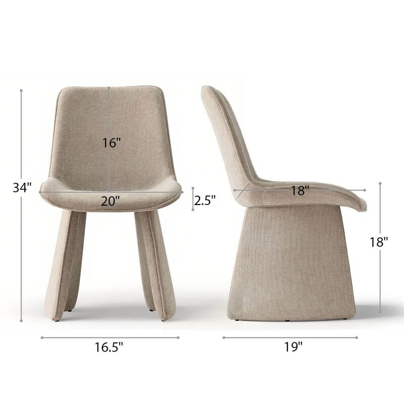 Modern Upholstered Dining Chairs(Set of 2)