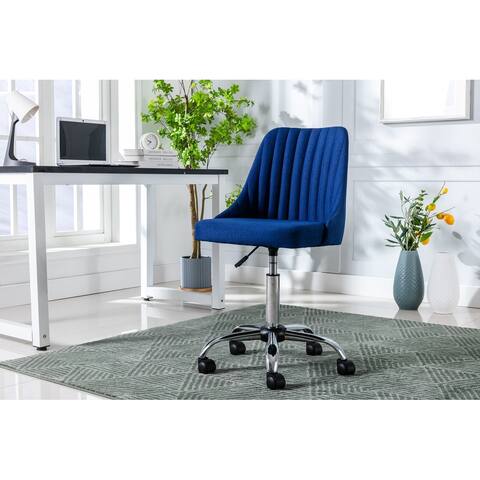 Porthos Home Jarvis Fabric Upholstered Office Chair with Chrome Base