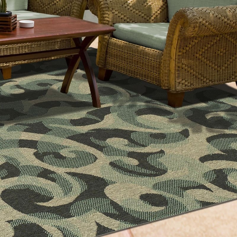 Superior Aldaine Vintage Damask Indoor Outdoor Area Rug