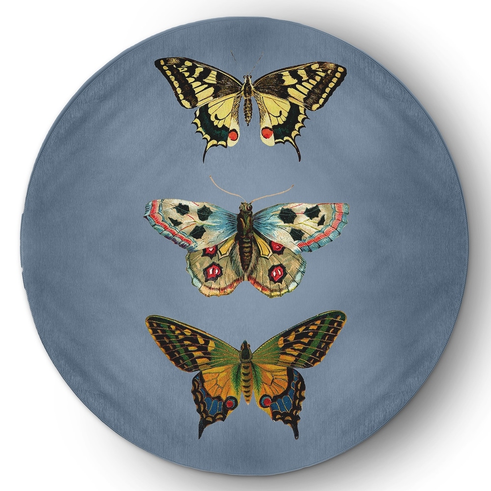 Butterflies Novelty Chenille Area Rug
