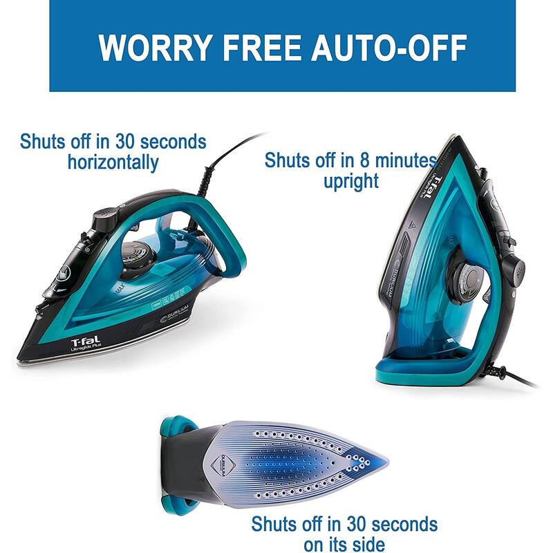 T-fal Ultraglide Plus Steam & Garment Iron with Durilium Soleplate, Teal