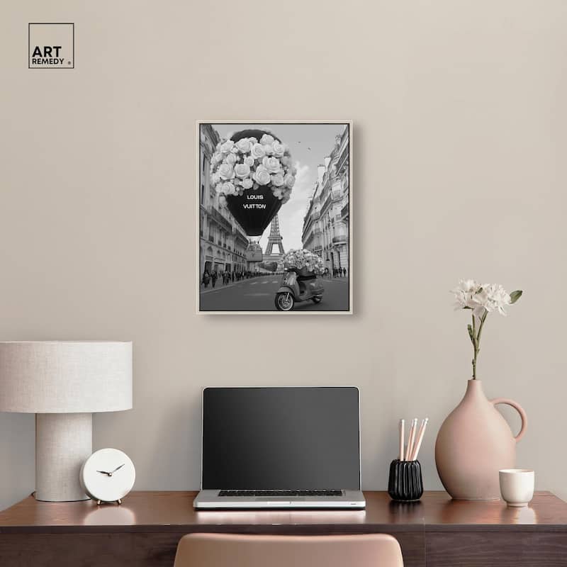 Scooter and Glam Balloon Canvas by Art Remedy