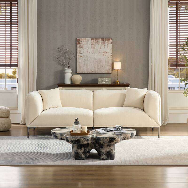 Modern Sofa for Living Room Family Movie Nights & Reading Hours - Beige