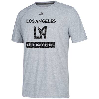 Adidas Mens Los Angeles Football Club Graphic T-Shirt,, Grey, Small