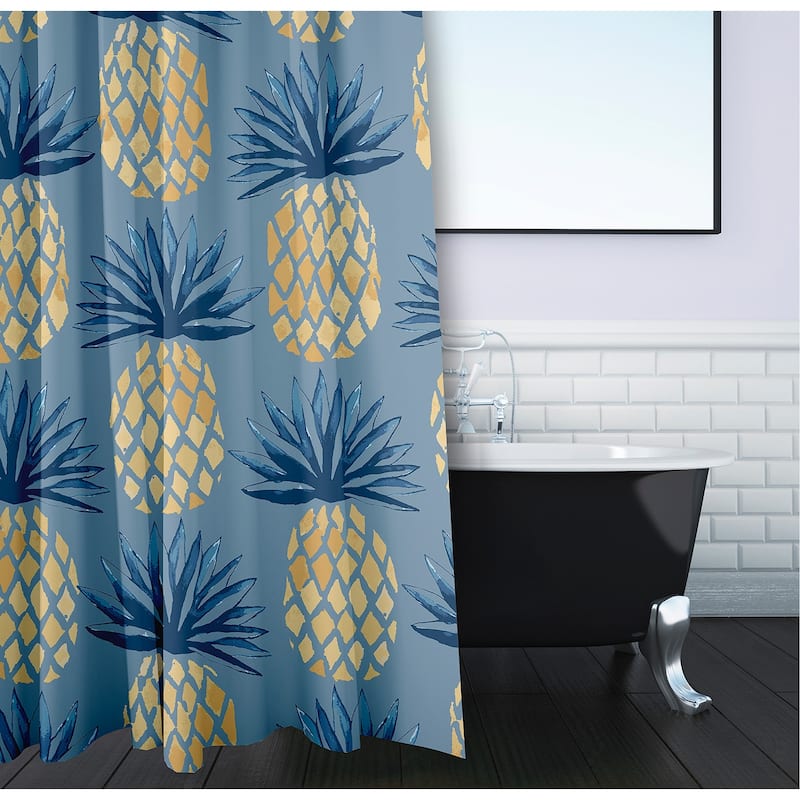 Pineapple Stripes Shower Curtain