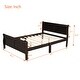 preview thumbnail 3 of 7, Classic Wood Platform Bed Queen Size w/Headboard & Footboard, Solid Wood Queen Bed Frame, Easy to Assemble, No Box Spring Needed