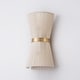 preview thumbnail 6 of 9, 2-Light Modern Boho Natural Ivory Hand-Woven Rope Fabric Flush Mount Wall Lighting Up&Down Wall Sconces