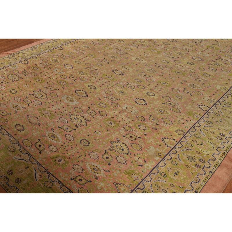 Antique Vegetable Dye Sultanabad Persian Wool Carpet - 8'9" x 11'7"