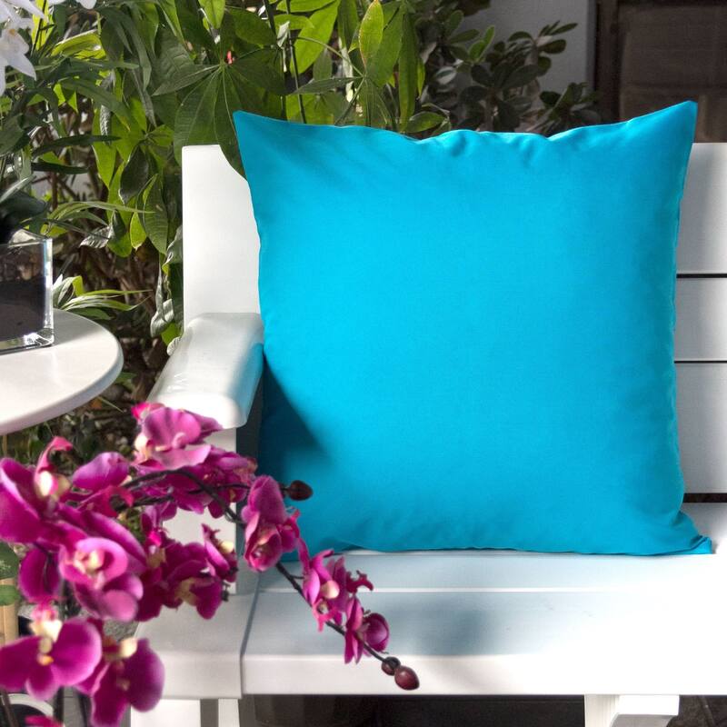 Outdoor Indoor Throw Pillow Weather Resistant Solarium Polyester 20x20 Inches