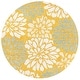 preview thumbnail 108 of 119, JONATHAN Y Marvao Modern Floral Textured Weave Indoor/Outdoor Area Rug 5' Round - Yellow/Cream