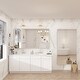 preview thumbnail 68 of 192, KIOTEE Modern Metal Frame Wall Mounted Bathroom Vanity Mirror with 5-year warranty