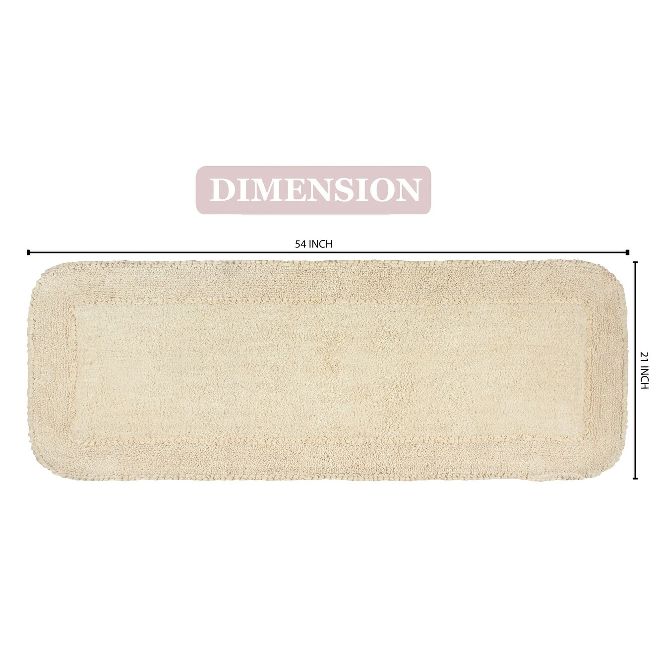 Radiant Collection Bathroom Rug, Cotton Soft, Water-image