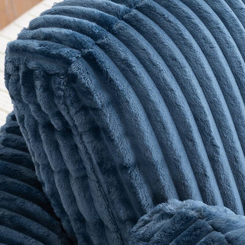 Corduroy Swivel Chair with 4 Pillows