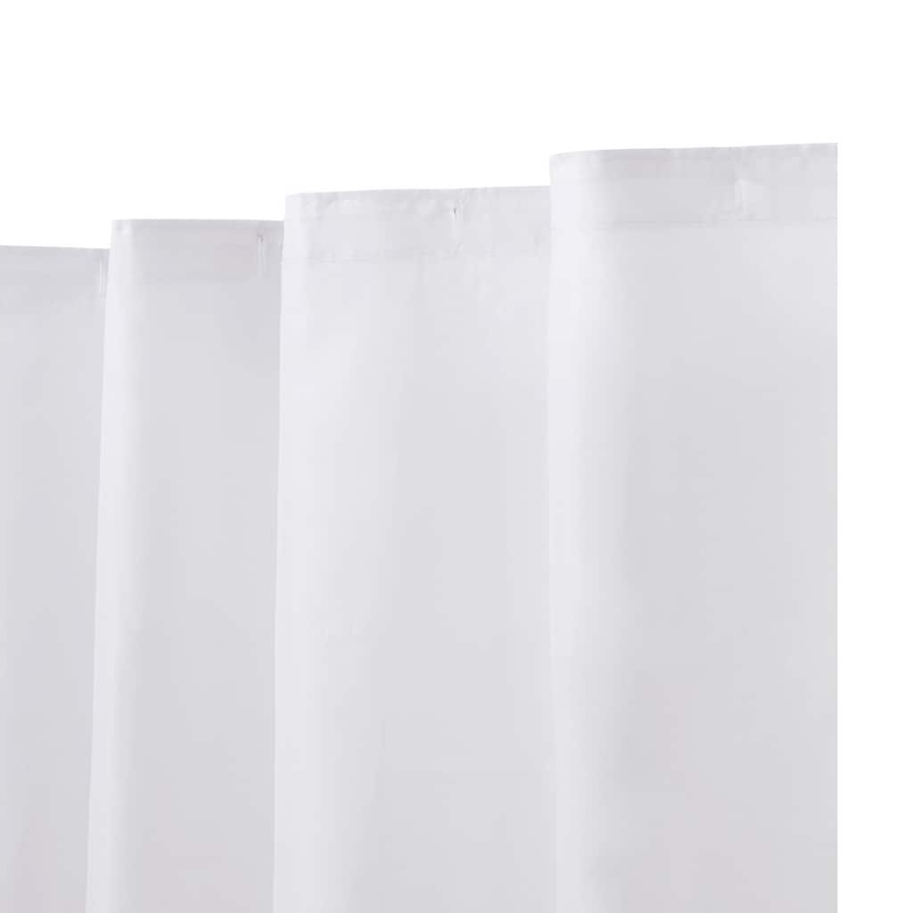Kenney Water Repellant Fabric Shower Curtain, 70" W x 72" H - White
