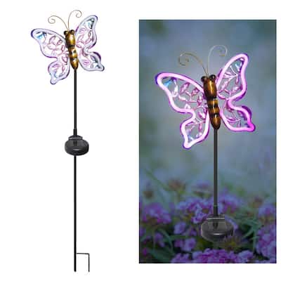 Neon Butterfly LED Waterproof Outdoor Stake Light