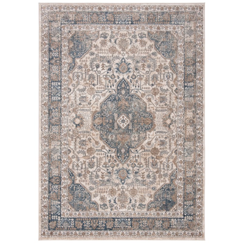 SAFAVIEH Oregon Ragna Traditional Oriental Beige/Grey Rug - 9' x 12' - Beige/Grey