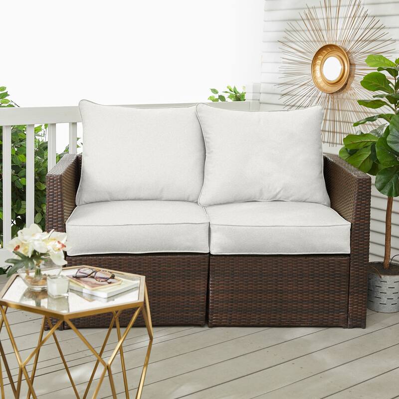 Sorra Home Outdura Rumor Indoor/Outdoor Deep Seating Loveseat Pillow and Cushion Set