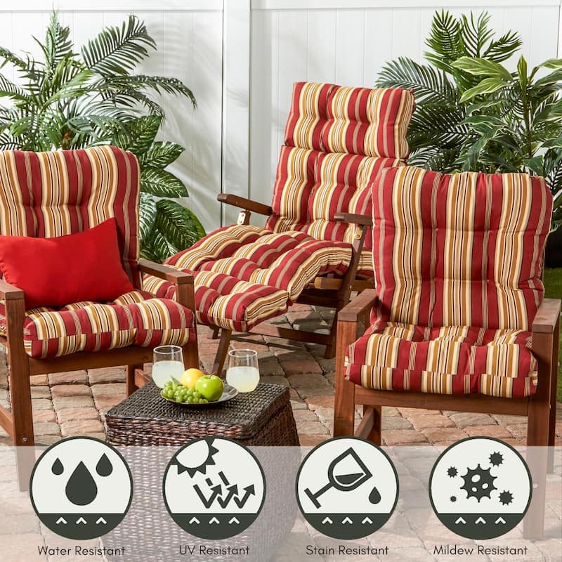 21-inch x 42-inch Outdoor Seat/Back Chair Cushion (Cushion Only)