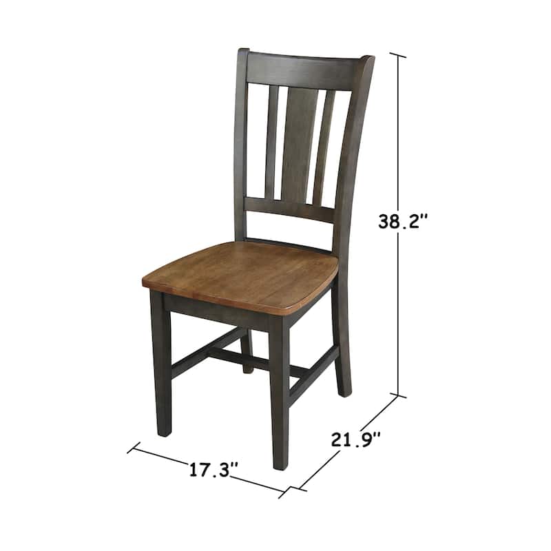 International Concepts Solid Wood San Remo Splatback Chairs - Set of 2