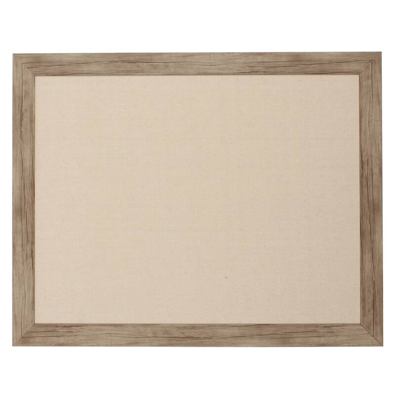 DesignOvation Beatrice Framed Linen Fabric Pinboard