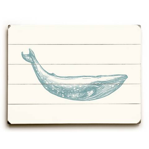 Natural Whale - Planked Wood Wall Decor by OBC