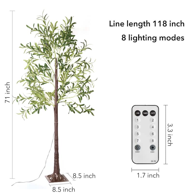 6FT Lighted Olive Tree for Indoor Decor Wedding Christmas Holiday