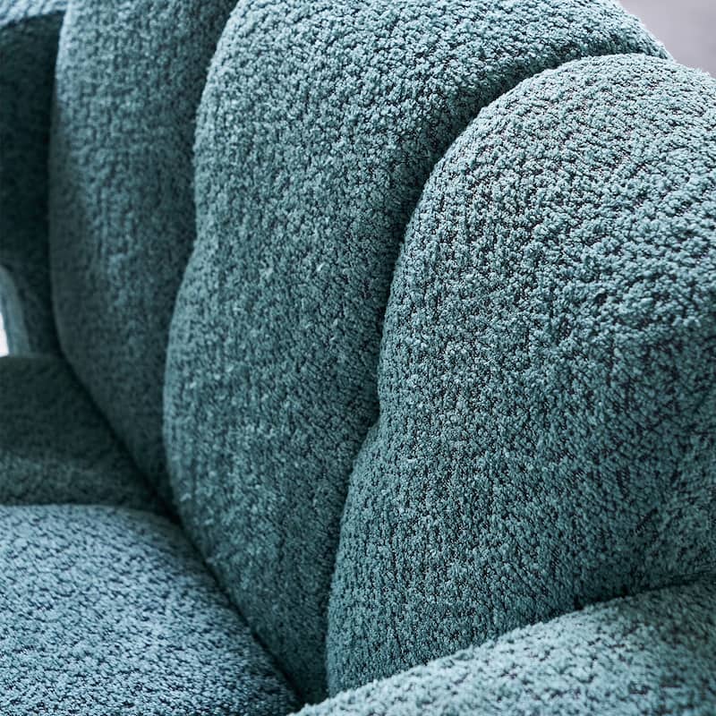Upholstered Accent Chair 31.10" Wide Boucle Modern Accent Chair Side Chair Comfy Wide Armchair For Bedroom, Living Room