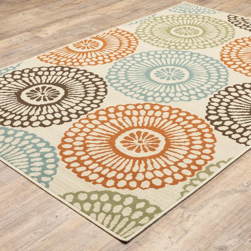 Vista Home Malta Medallions Multi-colored Indoor-Outdoor Rug
