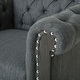 preview thumbnail 8 of 51, Castalia Chesterfield Tufted Club Chair by Christopher Knight Home - 39.00" L x 33.50" W x 28.00" H