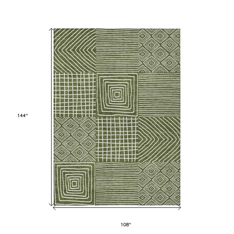 HomeRoots Geometric Transitional Rectangle Outdoor Rug