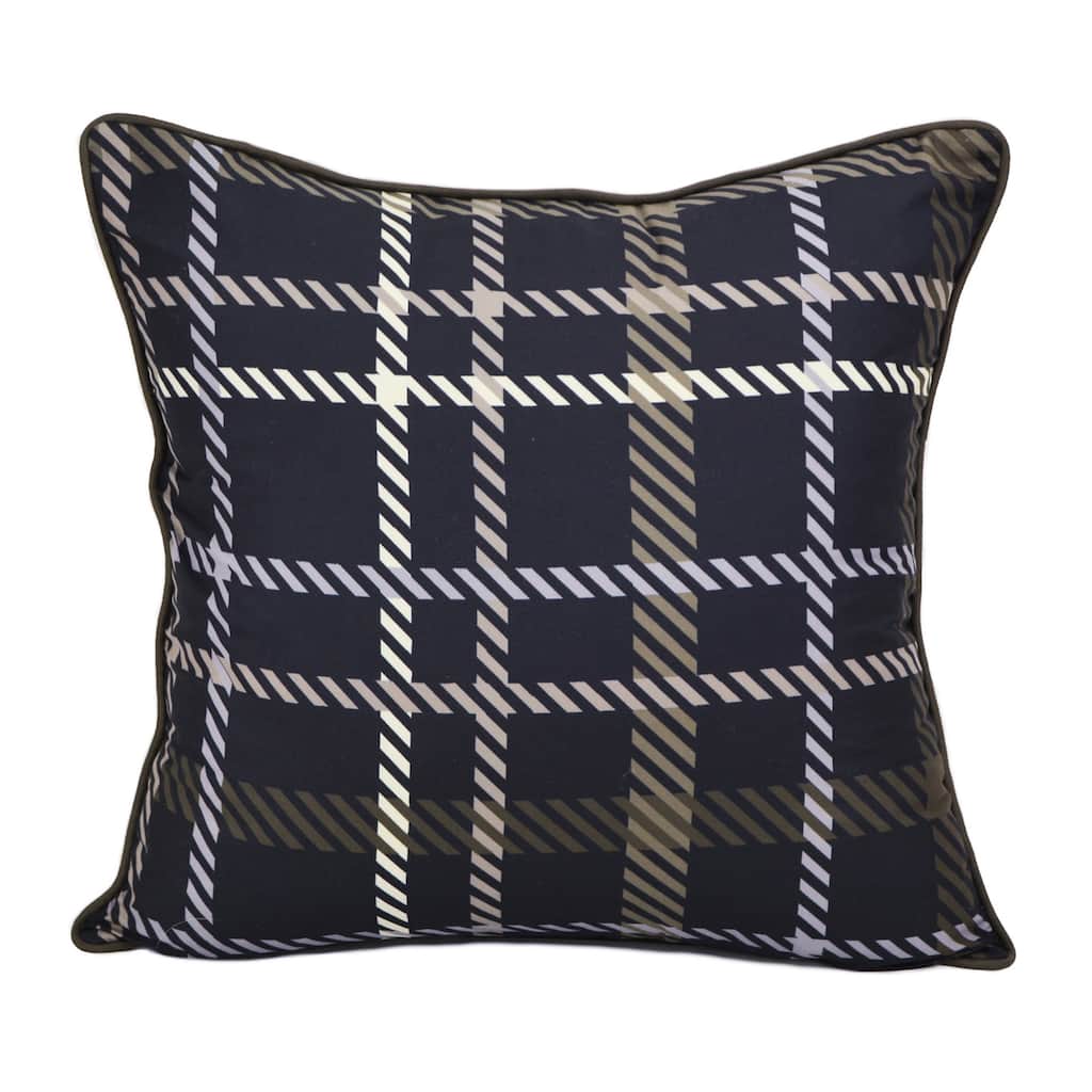 Forest Weave Plaid Polyester Decorative Pillow