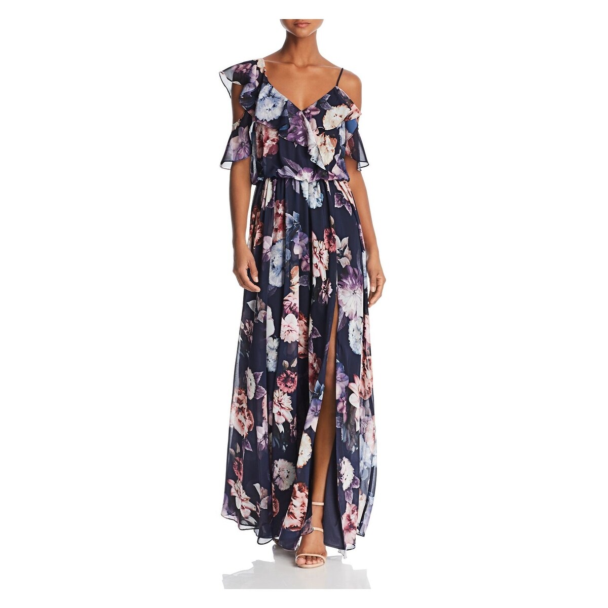 cold shoulder empire waist dress