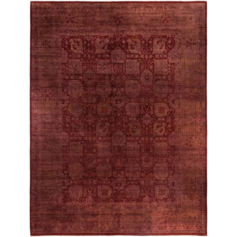 Overdyed One-of-a-Kind Hand-Knotted Area Rug - Pink - 11' 10" x 15' 9"