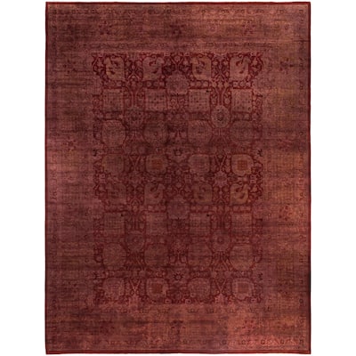 Overdyed One-of-a-Kind Hand-Knotted Area Rug - Pink - 11' 10" x 15' 9"