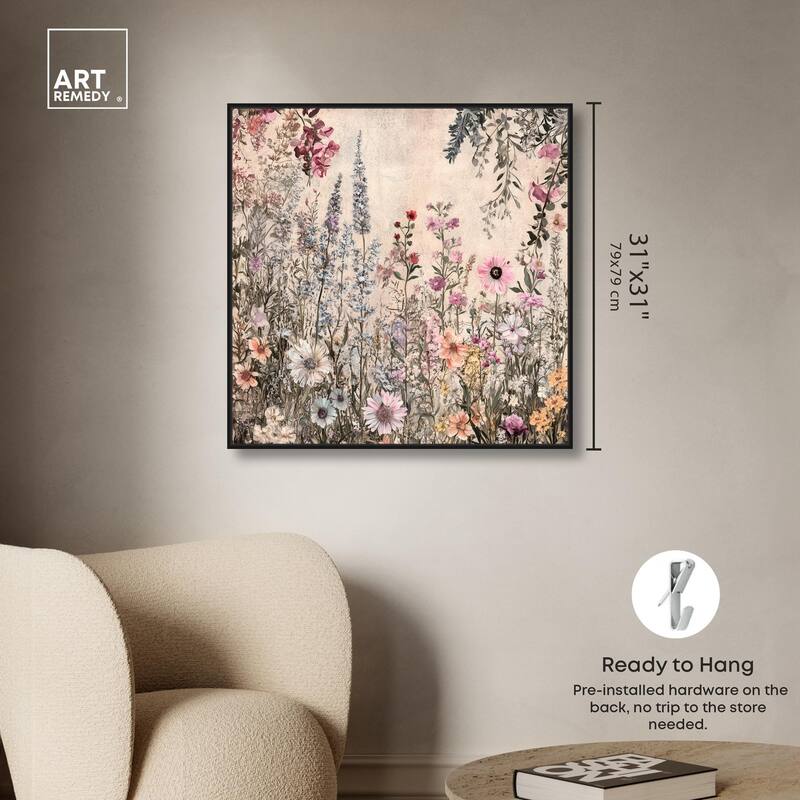 Chiffon Cosmos Canvas by Art Remedy