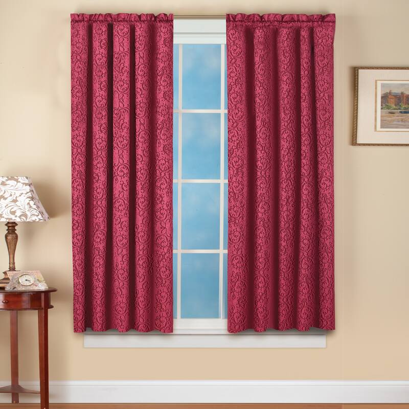 Scroll Insulated Sheen Curtain Panel