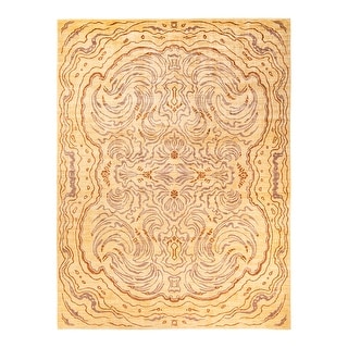 Eclectic, One-of-a-Kind Hand-Knotted Area Rug - Ivory, 9' 1" x 11' 10" - 9' 1" x 11' 10"