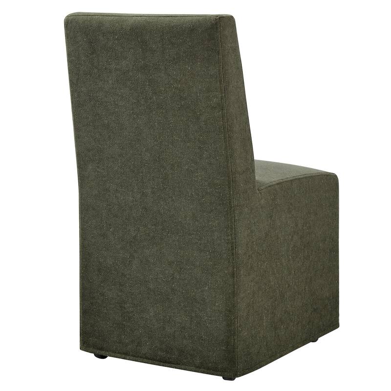 Tessera Upholstered Linen-Blend Slipcovered Dining Chair