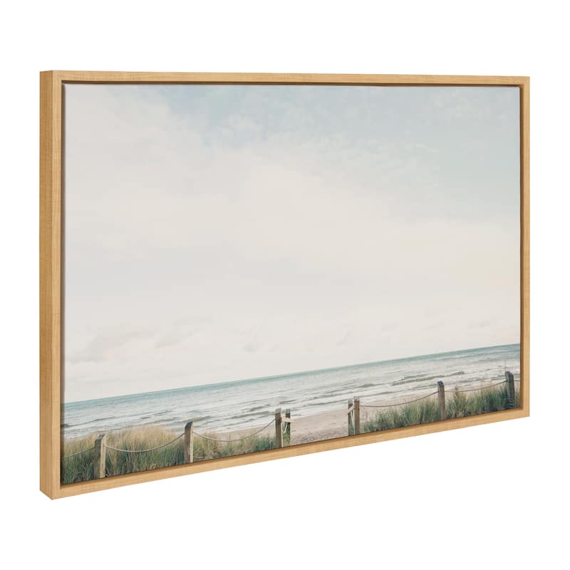 Kate and Laurel Sylvie Pale Sky Framed Canvas by Emiko and Mark Franzen of F2Images - 23x33 - Brown