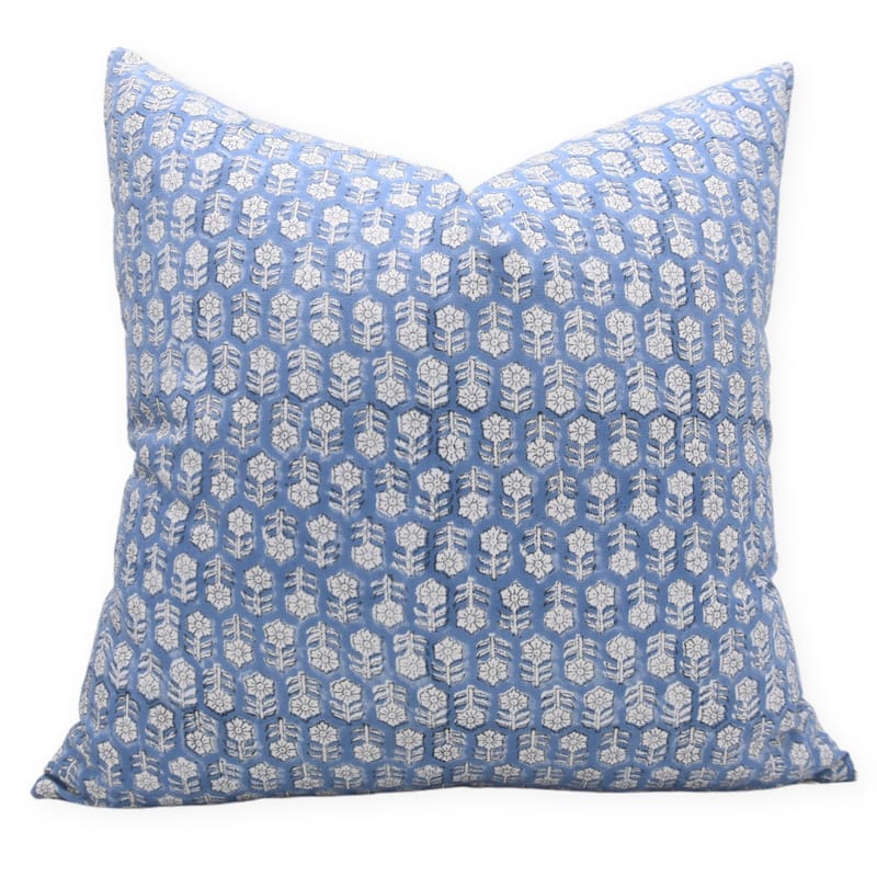 Fabdivine Cotton Outdoor Sofa Block print pillow Cover - Pillow Covers - 18" x 18"