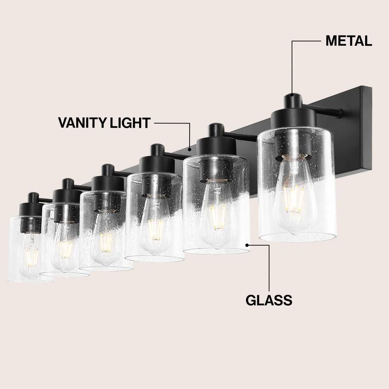 Lydia Seeded Glass/Iron LED Vanity Light, by JONATHAN Y